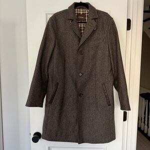 NWOT Cole Haan Men’s Brown Wool Coat, Size Medium